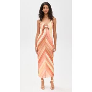 Significant Other Mattie Striped Midi Dress - 6 Sherbet Stripe